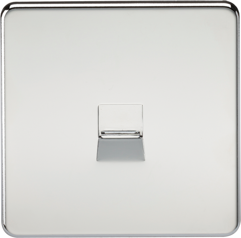 Knightsbridge MLA SF7400PC Screwless Telephone Extension Socket - Polished Chrome