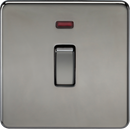 Knightsbridge MLA SF8341NBN Screwless 20A 1G DP Switch with Neon - Black Nickel