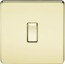 Knightsbridge MLA SF8341PB Screwless 20A 1G DP Switch - Polished Brass