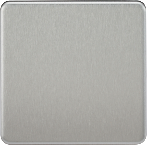 Knightsbridge MLA SF8350BC Screwless 1G Blanking Plate - Brushed Chrome