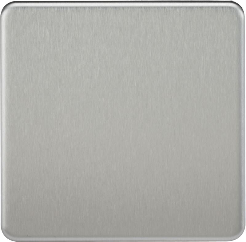 Knightsbridge MLA SF8350BC Screwless 1G Blanking Plate - Brushed Chrome