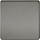 Knightsbridge MLA SF8350BN Screwless 1G Blanking Plate - Black Nickel