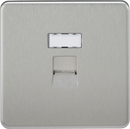 Knightsbridge MLA SFRJ45BC Screwless RJ45 network outlet - brushed chrome
