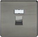 Knightsbridge MLA SFRJ45BN Screwless RJ45 network outlet - black nickel