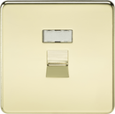 Knightsbridge MLA SFRJ45PB Screwless RJ45 network outlet - polished brass