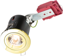 Knightsbridge MLA VFRDGICB 230V IP20 50W Fixed GU10 IC Fire-Rated Downlight in Brass