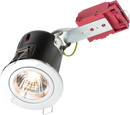 Knightsbridge MLA VFRDGICC 230V 50W Fixed GU10 IC Fire-Rated Downlight in Chrome