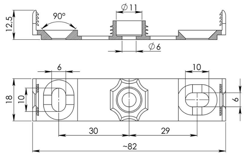 Wiska Combi 407 10105601 Black Junction Box