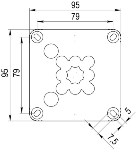 Wiska Combi 407 10105601 Black Junction Box