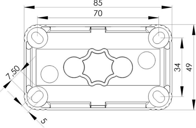 Wiska Combi 206 10109571 Black Junction Box