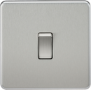 Knightsbridge MLA SF1200BC Screwless 10AX 1G Intermediate Switch - Brushed Chrome