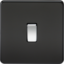 Knightsbridge MLA SF8341MB Screwless 20A 1G DP Switch - Matt Black with Chrome Rocker