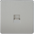 Knightsbridge MLA SF7300BC Screwless Telephone Master Socket - Brushed Chrome