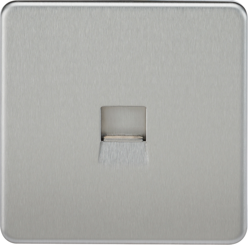 Knightsbridge MLA SF7300BC Screwless Telephone Master Socket - Brushed Chrome