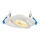 Saxby 103029 Shield360 4CCT Tri Wattage Dimmable, Fully Adjustable, Colour Changing IP44 8W Downlight - Matt white