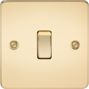 Knightsbridge MLA FP1200PB Flat Plate 10AX 1G Intermediate Switch - Polished Brass