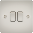 Knightsbridge MLA FP3000PL Flat Plate 10AX 2G 2-way switch - pearl