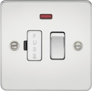 Knightsbridge MLA FP6300NPC Flat Plate 13A switched fused spur unit with neon - polished chrome