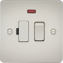 Knightsbridge MLA FP6300NPL Flat Plate 13A switched fused spur unit with neon - pearl