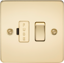 Knightsbridge MLA FP6300PB Flat Plate 13A switched fused spur unit - polished brass