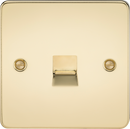 Knightsbridge MLA FP7300PB Flat Plate Telephone master socket - polished brass