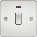 Knightsbridge MLA FP8341NPC Flat Plate 20A 1G DP switch with neon - polished chrome