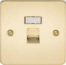 Knightsbridge MLA FPRJ45PB Flat Plate RJ45 network outlet - polished brass