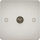 Knightsbridge MLA FP0100PL Flat Plate 1G TV Outlet (non-isolated) - Pearl
