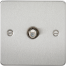 Knightsbridge MLA FP0150BC Flat Plate 1G SAT TV Outlet (non-isolated) - Brushed Chrome