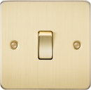 Knightsbridge MLA FP1200BB Flat Plate 10AX 1G Intermediate Switch - Brushed Brass