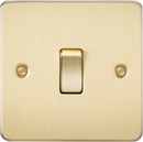 Knightsbridge MLA FP2000BB Flat Plate 10AX 1G 2 Way Switch - Brushed Brass