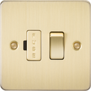 Knightsbridge MLA FP6300BB Flat Plate 13A switched fused spur unit - brushed brass