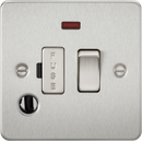 Knightsbridge MLA FP6300FBC Flat Plate 13A switched fused spur unit with neon and flex outlet - brushed chrome