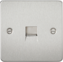 Knightsbridge MLA FP7400BC Flat Plate Telephone extension socket - brushed chrome