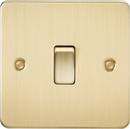 Knightsbridge MLA FP8341BB Flat Plate 20A 1G DP switch - brushed brass