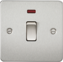 Knightsbridge MLA FP8341NBC Flat Plate 20A 1G DP switch with neon - brushed chrome