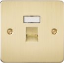 Knightsbridge MLA FPRJ45BB Flat Plate RJ45 network outlet - brushed brass