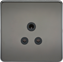 Knightsbridge MLA SF5ABN Screwless 5A Unswitched Socket - Black Nickel with Black Insert