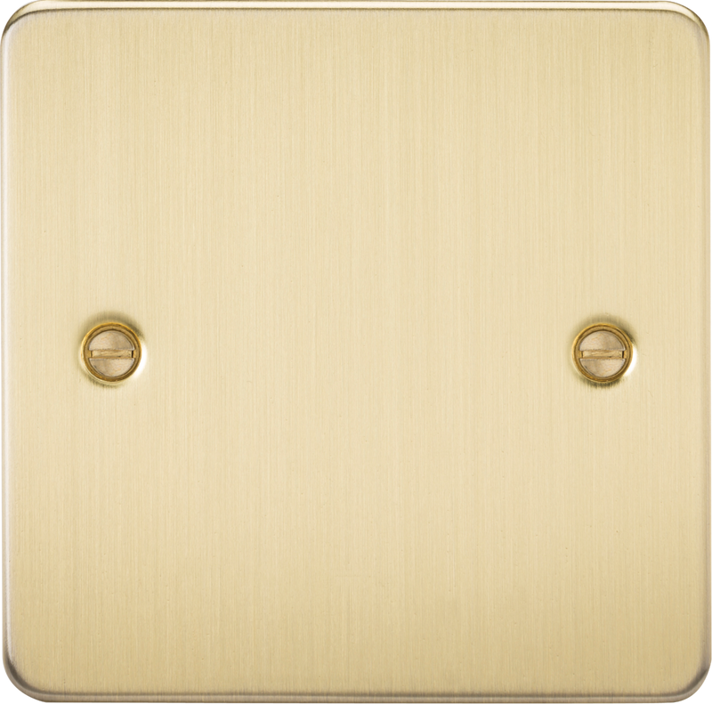 Knightsbridge MLA FP8350BB Flat Plate 1G blanking plate - brushed brass