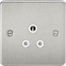 Knightsbridge MLA FP5ABCW Flat Plate 5A unswitched socket - brushed chrome with white insert