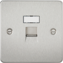 Knightsbridge MLA FPRJ45BC Flat Plate RJ45 network outlet - brushed chrome