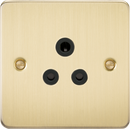 Knightsbridge MLA FP5ABB Flat Plate 5A unswitched socket - brushed brass with black insert