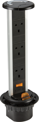 Knightsbridge MLA SK006 IP54 13A 3G Recess Mount Pop Up Socket