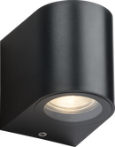 Knightsbridge MLA ALC1BK ALANA - 230V IP65 GU10 Polycarbonate Single Wall light - Black