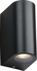 Knightsbridge MLA ALC2BK ALANA - 230V IP65 GU10 Polycarbonate Up/Down Wall light - Black