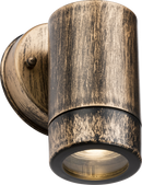 Knightsbridge MLA EA1BB EAMON - 230V IP54 GU10 Polycarbonate Single Wall light - Brushed Brass