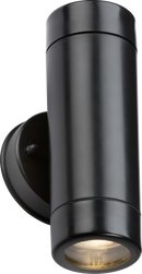 Knightsbridge MLA EA2BK EAMON - 230V IP54 GU10 Polycarbonate Up/Down Wall light - Black