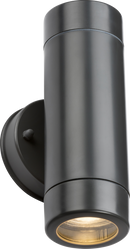 Knightsbridge MLA EA2A EAMON - 230V IP54 GU10 Polycarbonate Up/Down Wall light - Anthracite