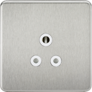 Knightsbridge MLA SF5ABCW Screwless 5A Unswitched Socket - Brushed Chrome with White Insert