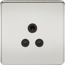Knightsbridge MLA SF5APC Screwless 5A Unswitched Socket - Polished Chrome with Black Insert